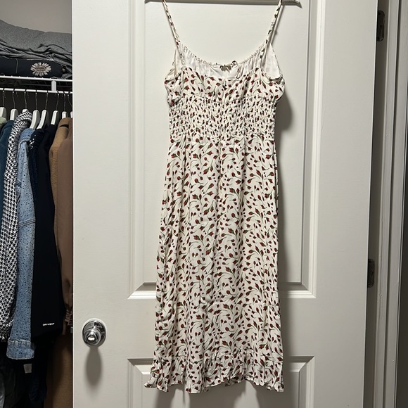 Reformation Genie Midi Dress Marion Rose Size 8 - Picture 5 of 15